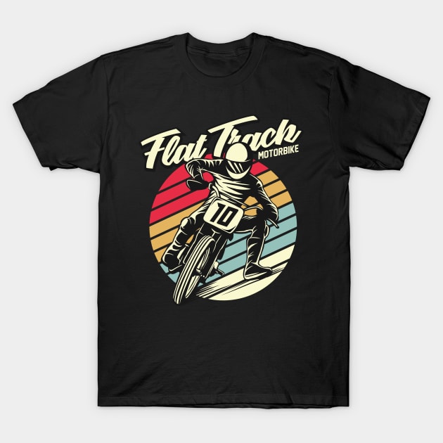 Flat track motorbike T-Shirt by Teefold